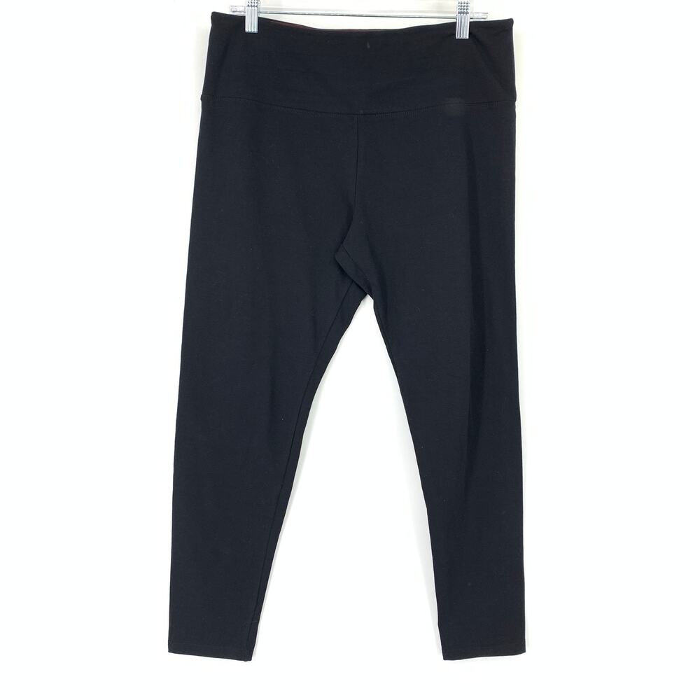 Intro. Love The Fit Tummy Control High Rise Ankle Leggings Womens Large Black